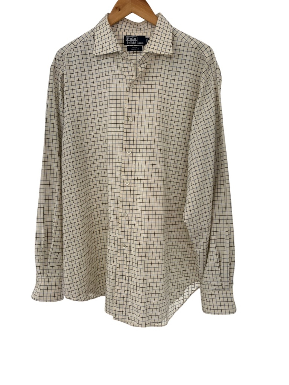 Polo by Ralph Lauren Preppy Windowpane Regent Fit Dress Shirt (XXL)